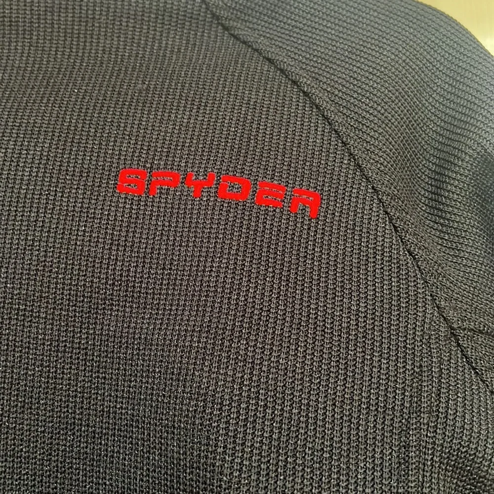 Spyder Black and Red‎ Full Zip Thermal Jacket Youth Size L14/16
